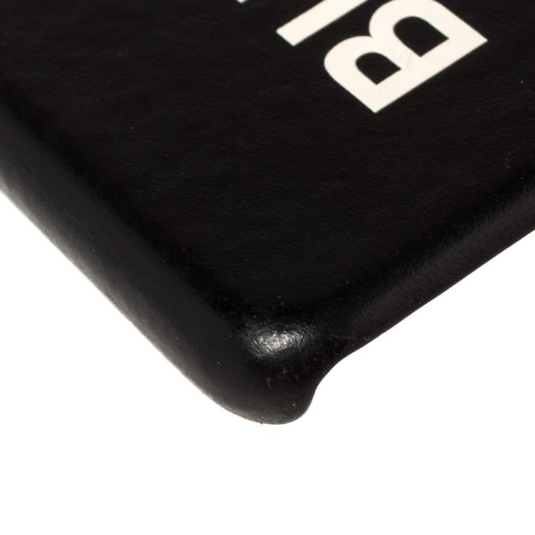 Pre Owned Burberry Black Leather Iphone X/XS Case