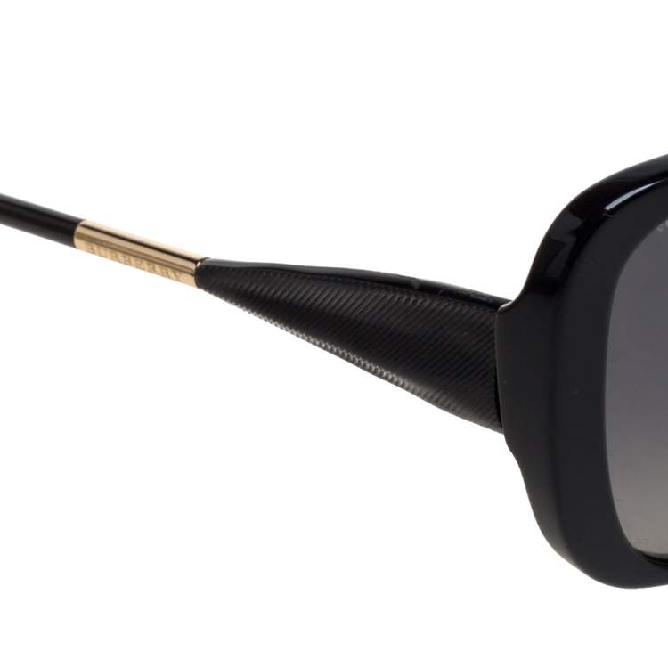 Pre Owned Burberry Black / Grey B 4192 Polarized Square Sunglasses