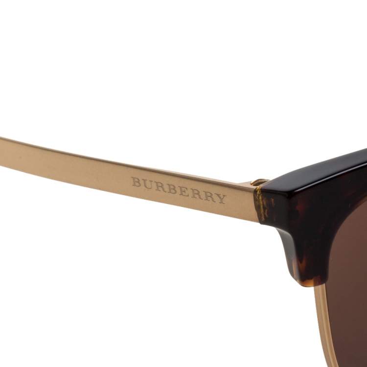 مملوكة مسبقًا Burberry Havana/ Brown B 4154-Q Square Clubmaster Sunglasses