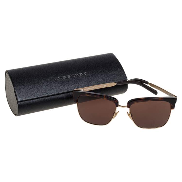 مملوكة مسبقًا Burberry Havana/ Brown B 4154-Q Square Clubmaster Sunglasses