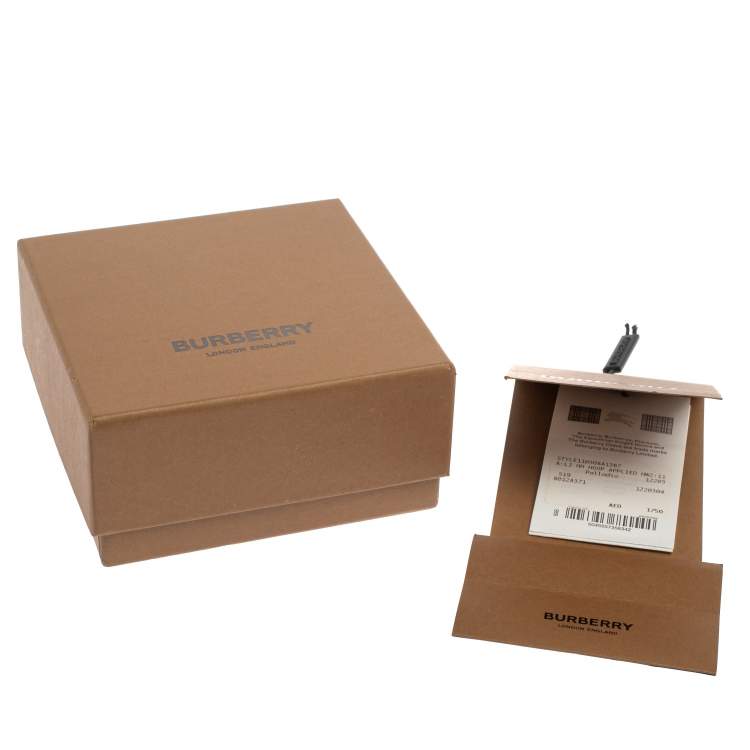 Pre Owned Burberry Palladium Plated Hoof Hoop Earrings