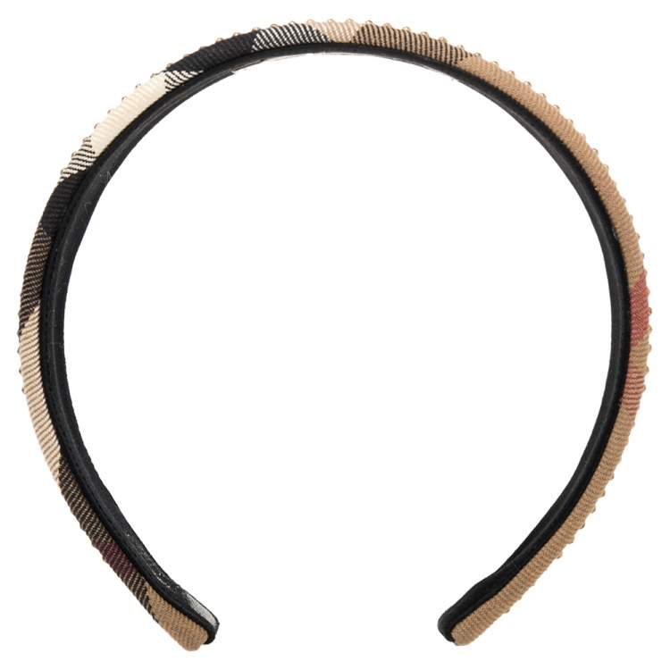 Burberry Brown Novacheck Crystal Embedded Headband Burberry TLC