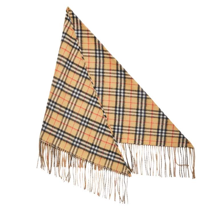 The burberry bandana in vintage hot sale check cashmere