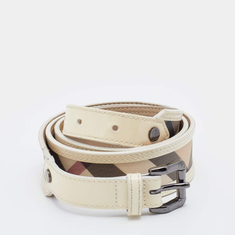 Burberry Beige Nova Check Belt - Shop Authentic Preowned Burberry