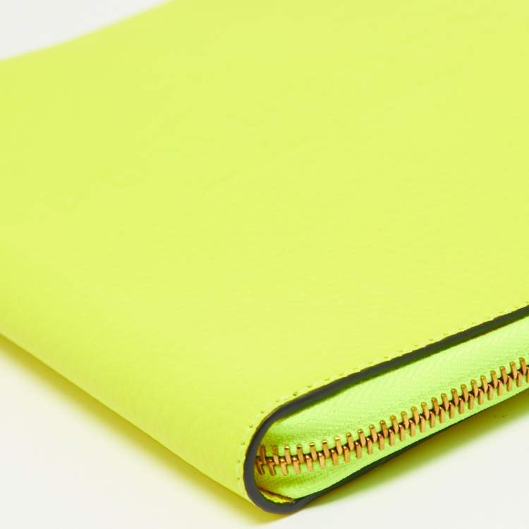 Pre Owned غطاء أجندة بربري A6 نوت بوك جلد أخضر نيون