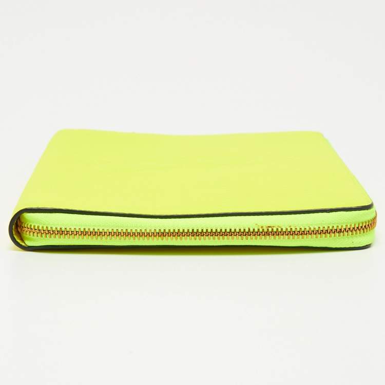 Pre Owned غطاء أجندة بربري A6 نوت بوك جلد أخضر نيون