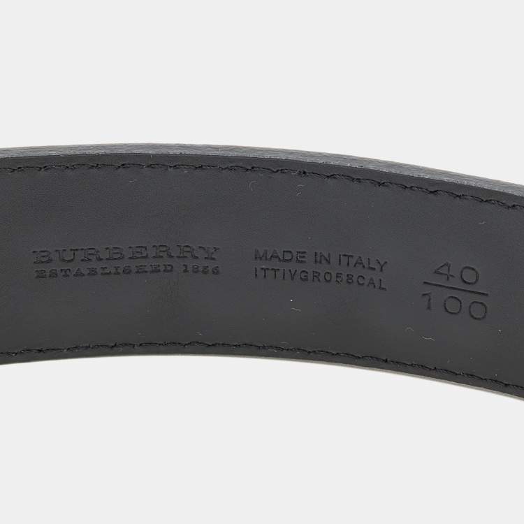 Pre Owned Burberry Multicolor Leather and Nova Check Coated Canvas Buckle Belt