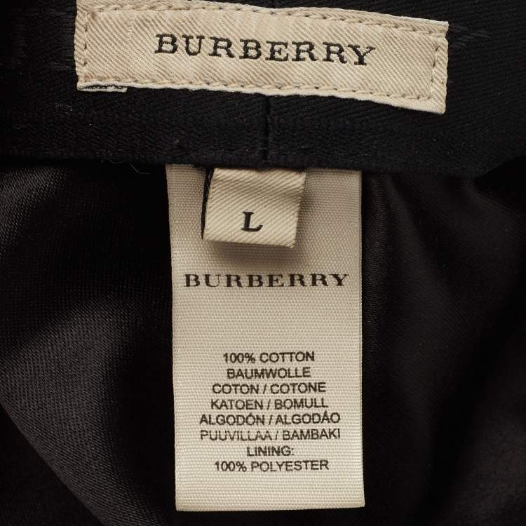 Pre Owned Burberry Beige Quilted Nova Check Newsboy Hat L