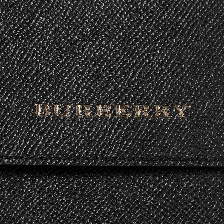 Pre Owned Burberry Black Leather Tablet Sleeve 