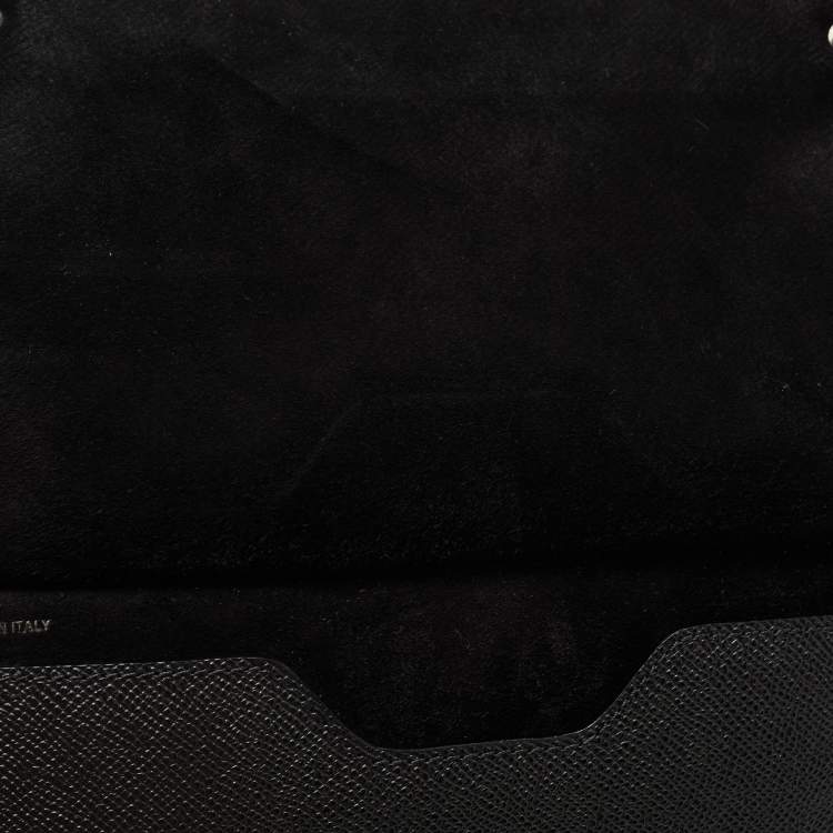 Pre Owned Burberry Black Leather Tablet Sleeve 
