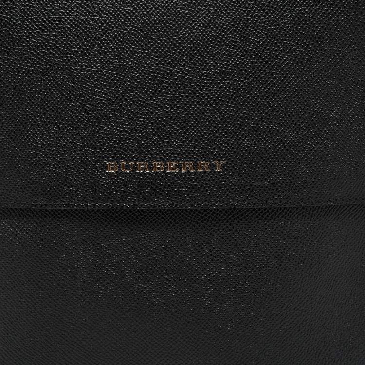 Pre Owned Burberry Black Leather Tablet Sleeve 