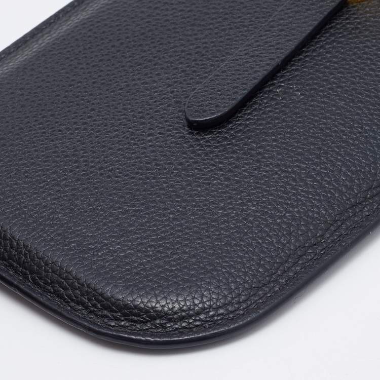 Pre Owned Burberry Black Leather Anne Phone Case Crossbody Bag