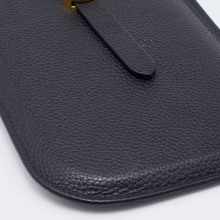 Pre Owned Burberry Black Leather Anne Phone Case Crossbody Bag