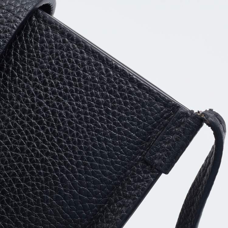 Pre Owned Burberry Black Leather Anne Phone Case Crossbody Bag