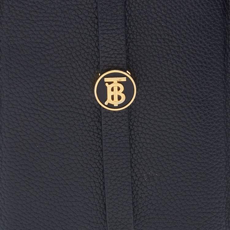 Pre Owned Burberry Black Leather Anne Phone Case Crossbody Bag