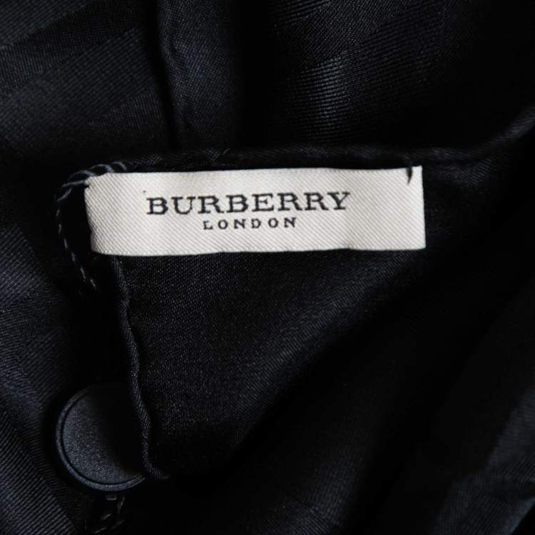 Pre Owned Burberry Black Silk Square Scarf