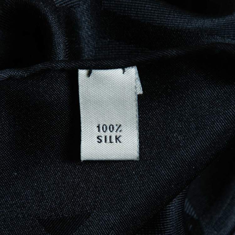Pre Owned Burberry Black Silk Square Scarf