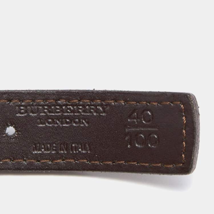 Pre Owned Burberry Dark Brown Suede Tassel Waist Buckle Belt 100CM