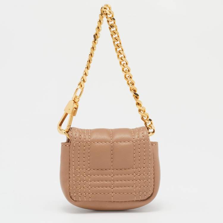 Pre Owned Burberry Beige Quilted Leather AirPods Pro Case 