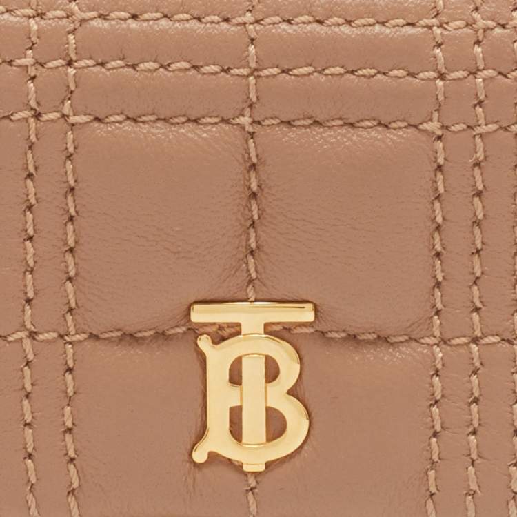 Pre Owned Burberry Beige Quilted Leather AirPods Pro Case 