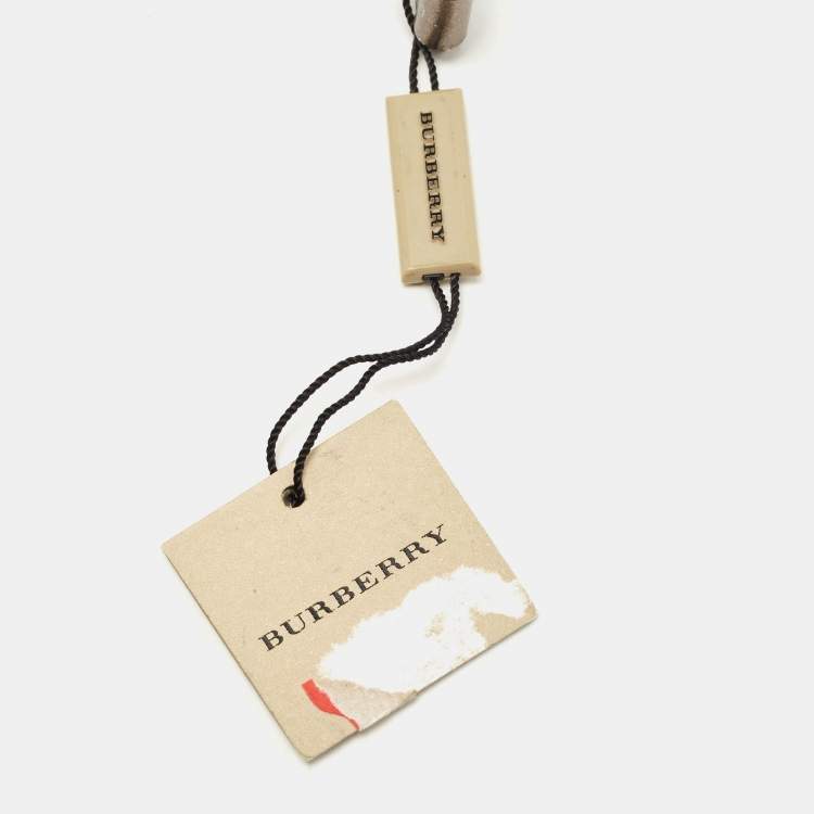 مملوكة مسبقًا Burberry Metallic/Black Whipstitch Leather Seabrook Slim Belt 70CM