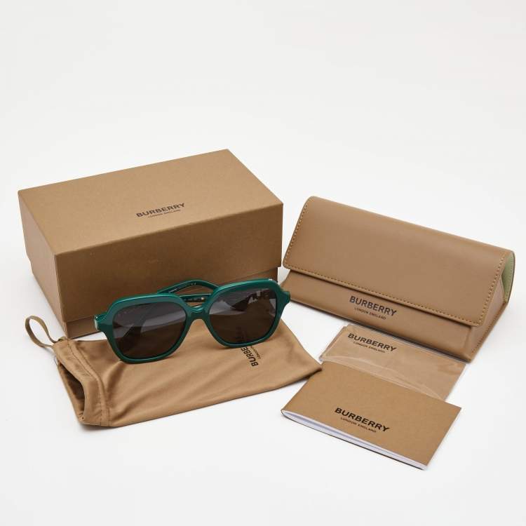 Pre Owned Burberry Green/Black Joni Sunglasses