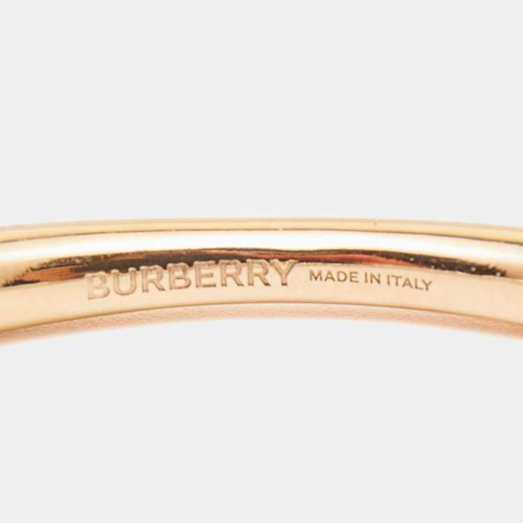 Pre Owned Burberry Hoof Three Tone Cuff Bracelet 