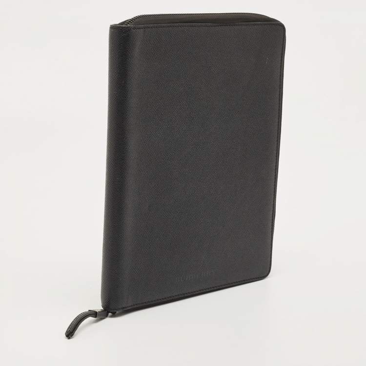 Pre Owned Burberry Black Leather Tablet Case