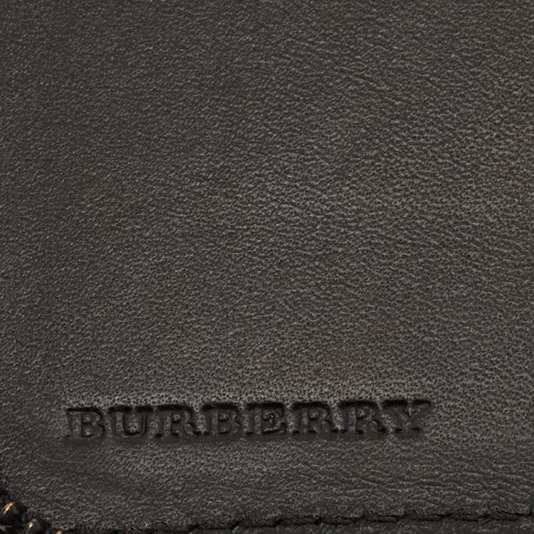 Pre Owned Burberry Black Leather Tablet Case