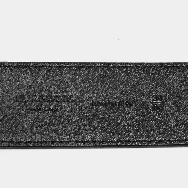 Pre Owned Burberry London Check PVC and Leather Buckle Belt 85CM