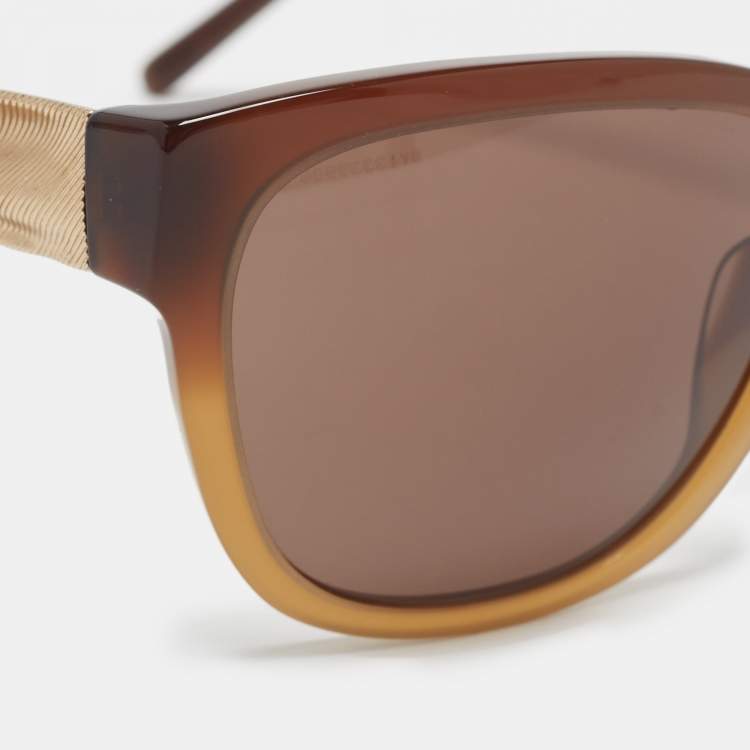 Pre Owned Burberry Brown/Gold B4203 Square Sunglasses