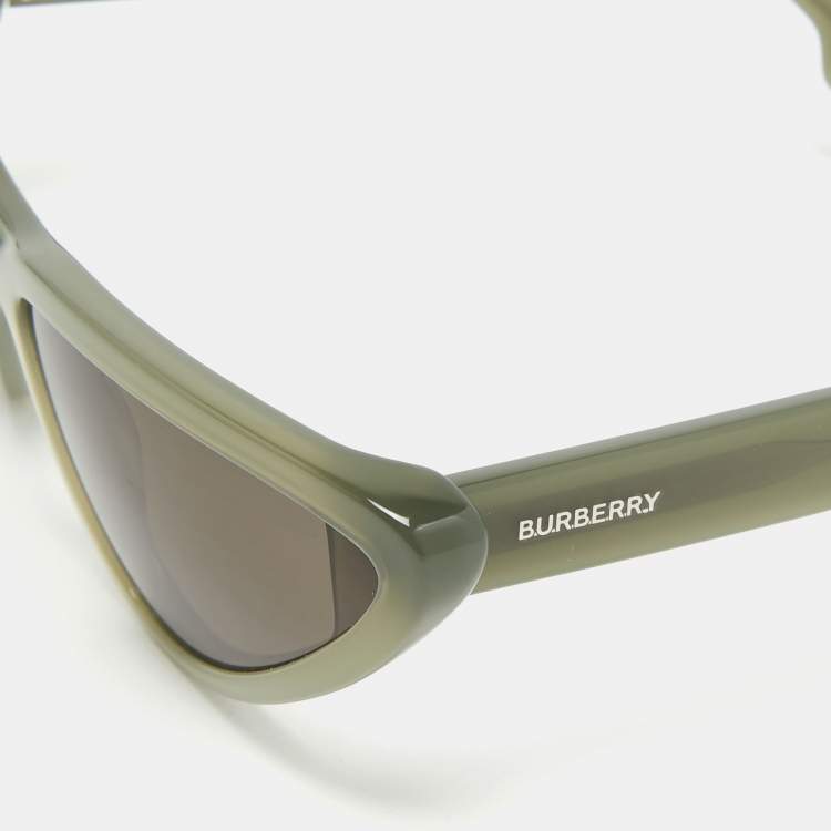Pre Owned Burberry Grey/Black B4292 Cat Eye Sunglasses