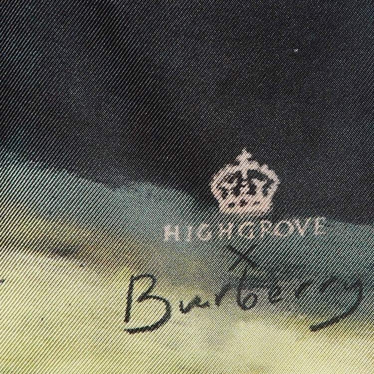 Pre Owned Burberry Multicolor Print Silk Highgrove Spring Square Scarf