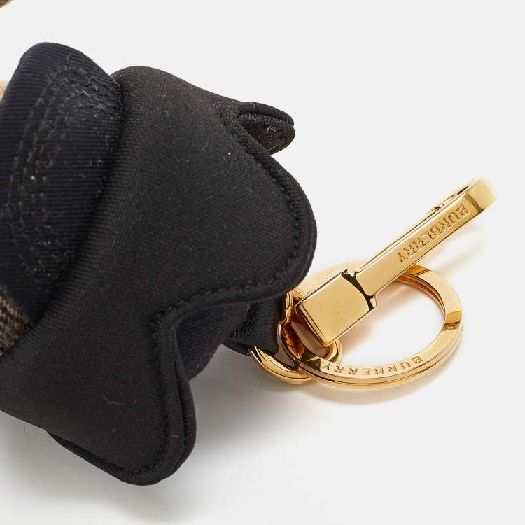 Pre Owned Burberry Black Thomas Bear Bag Charm