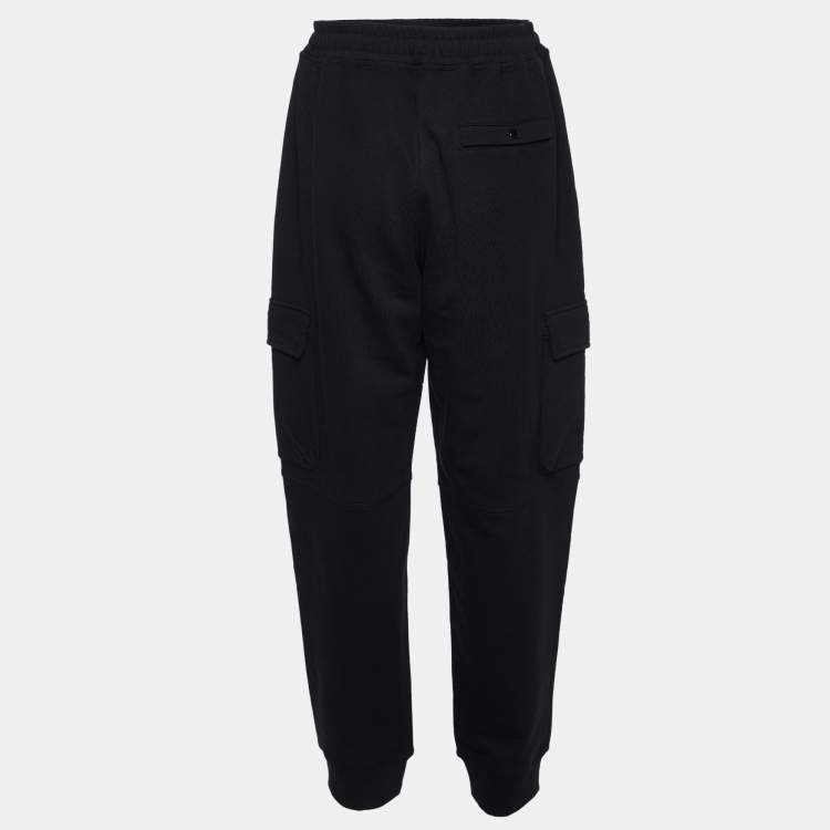 Pre Owned Burberry Black Cotton Knit Joggers L