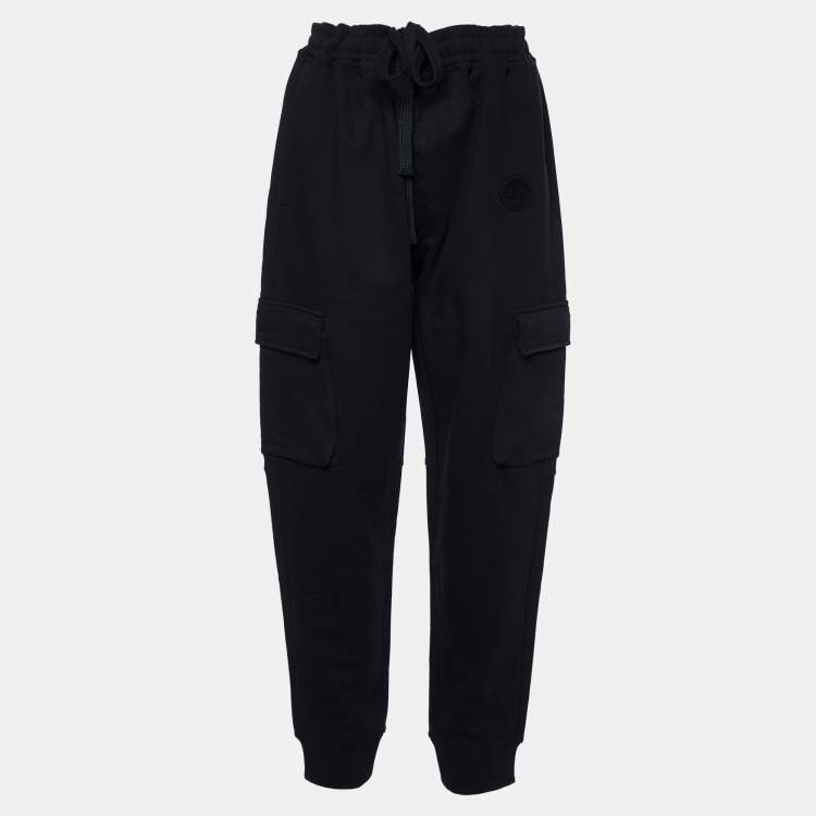 Pre Owned Burberry Black Cotton Knit Joggers L