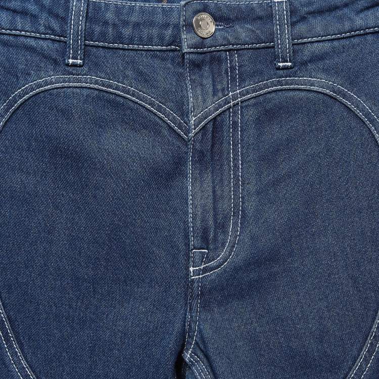 Pre Owned Burberry Blue Denim Skinny Mid-Rise Jeans S Waist 26"