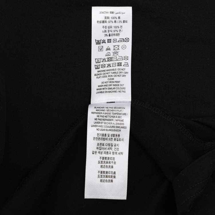 Pre Owned Burberry Black Cotton Logo Print T-Shirt M