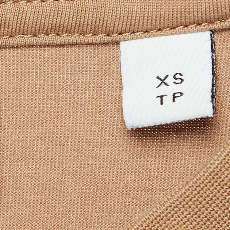 مملوكة مسبقًا Burberry Brown Logo Print Cotton Crew Neck T-Shirt XS