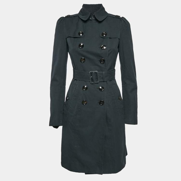 Navy burberry trench coat best sale