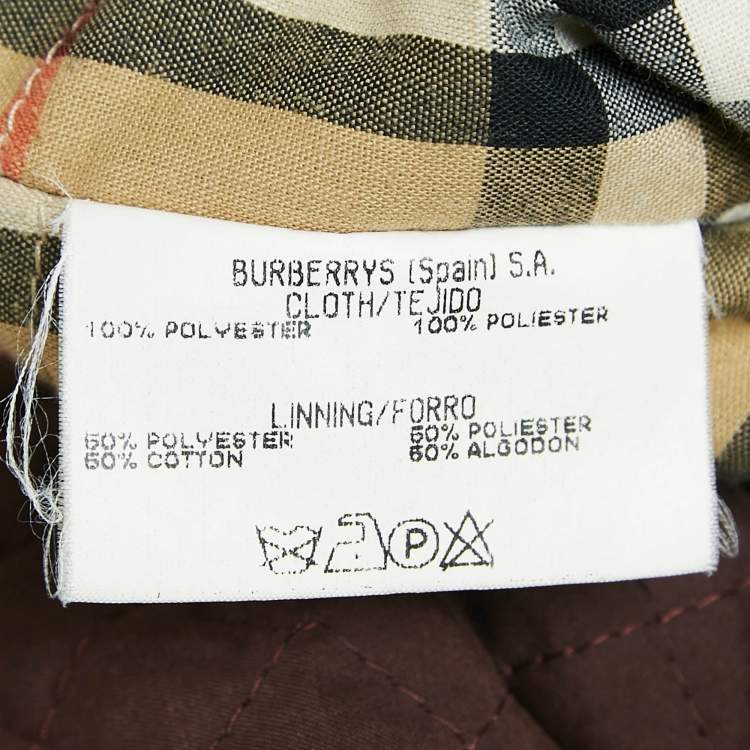Pre Owned Burberry Vintage Burgundy Quilted Jacket M