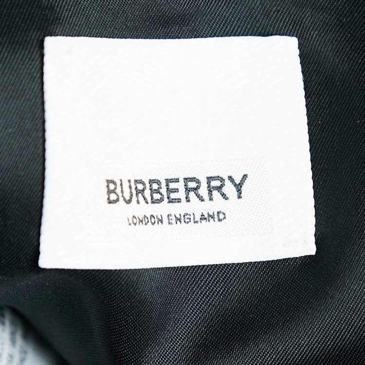Pre Owned Burberry Black Virgin Wool Fringed Slim Leg Pants M