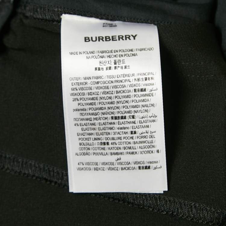 Pre Owned Burberry Black Jersey Cargo Pants M