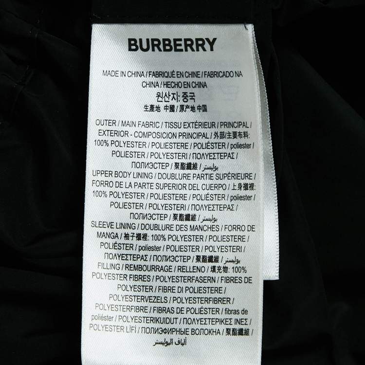 مملوكة مسبقًا Burberry London Black Synthetic Adjustable Waist Mid-Length Coat S