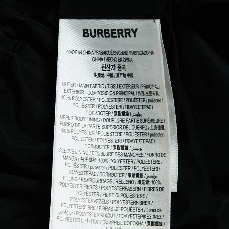 مملوكة مسبقًا Burberry London Black Synthetic Adjustable Waist Mid-Length Coat S