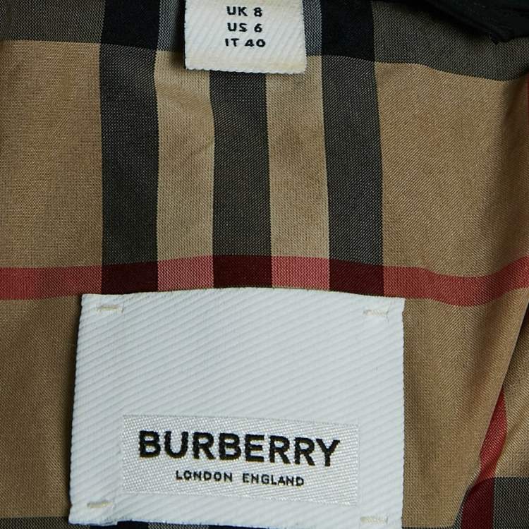 مملوكة مسبقًا Burberry London Black Synthetic Adjustable Waist Mid-Length Coat S
