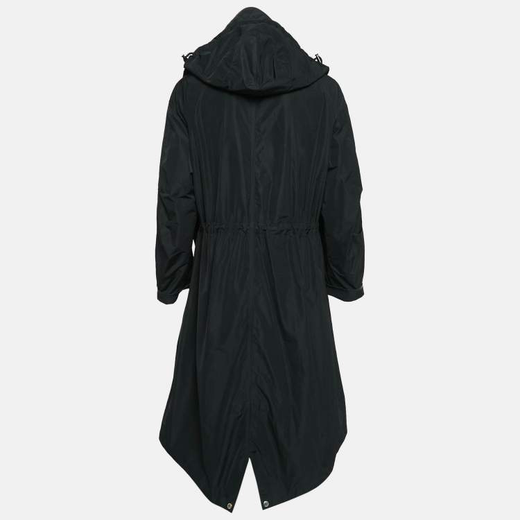 مملوكة مسبقًا Burberry London Black Synthetic Adjustable Waist Mid-Length Coat S