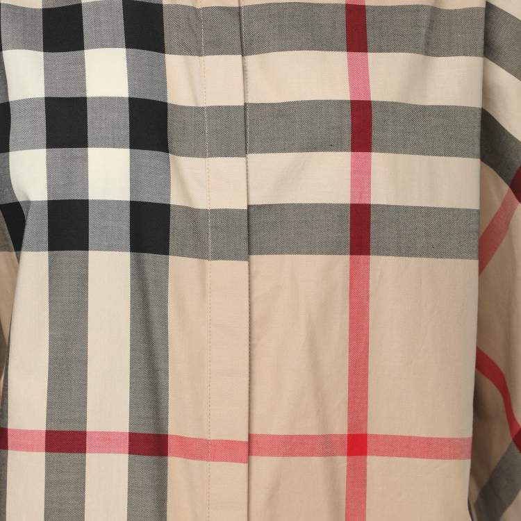Pre Owned Burberry Beige Nova Check Cotton Shirt XL