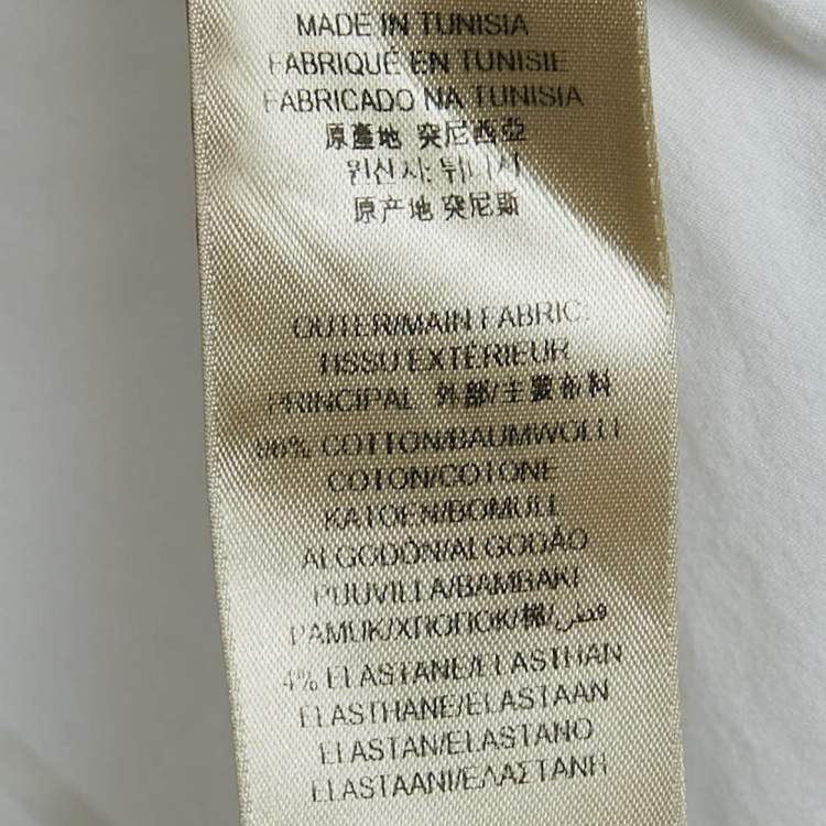 Pre Owned Burberry White Cotton Button Front Shirt S