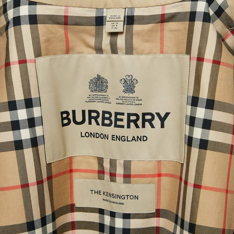 Pre Owned Burberry Beige Gabardine Cotton Double Breasted Trench Coat M